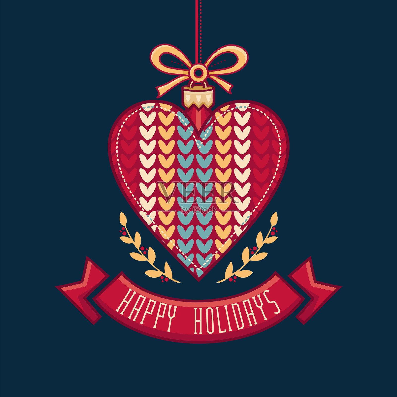 圣诞贺卡装饰装饰插画图片素材