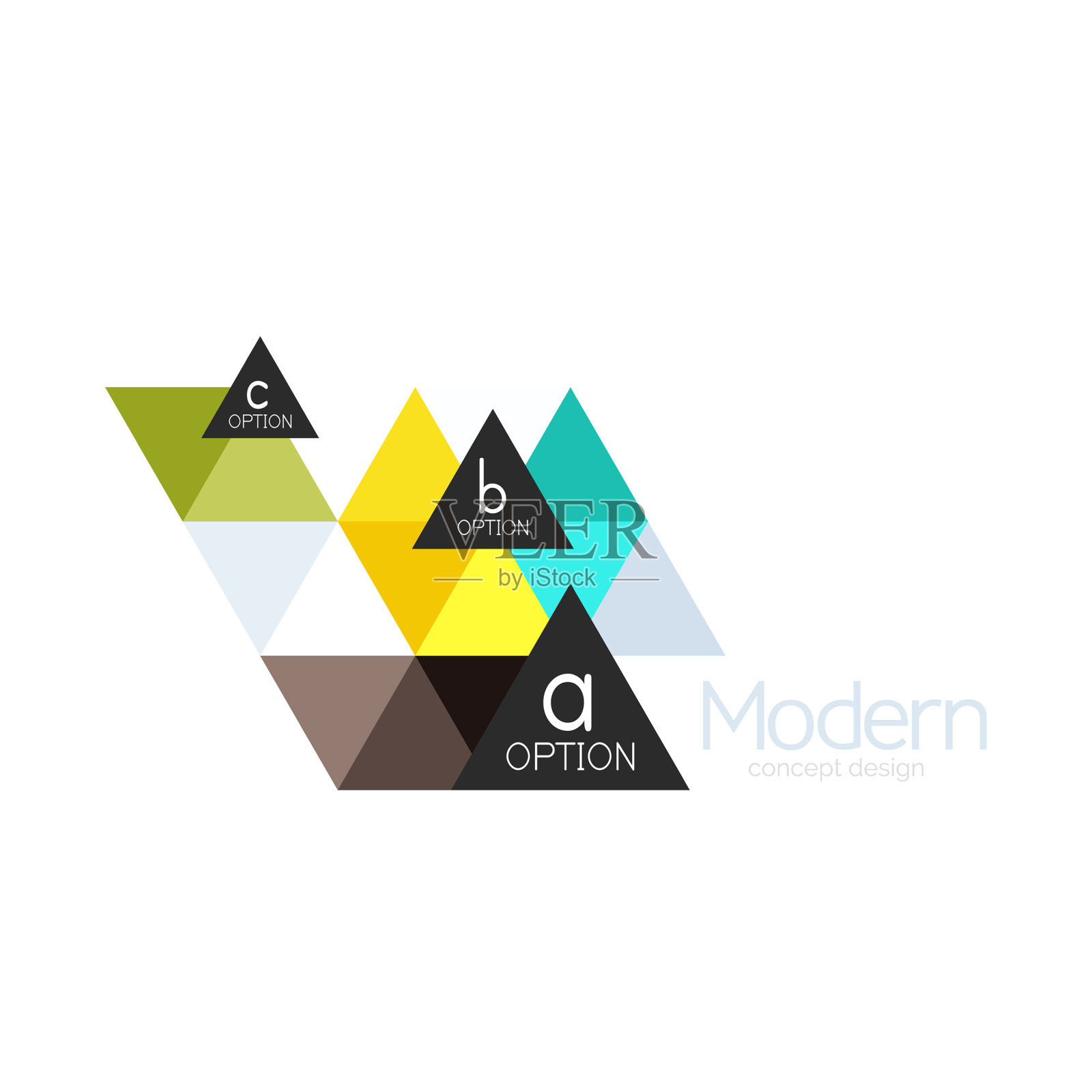 三角形形状设计抽象的商业标志图标设计元素图片