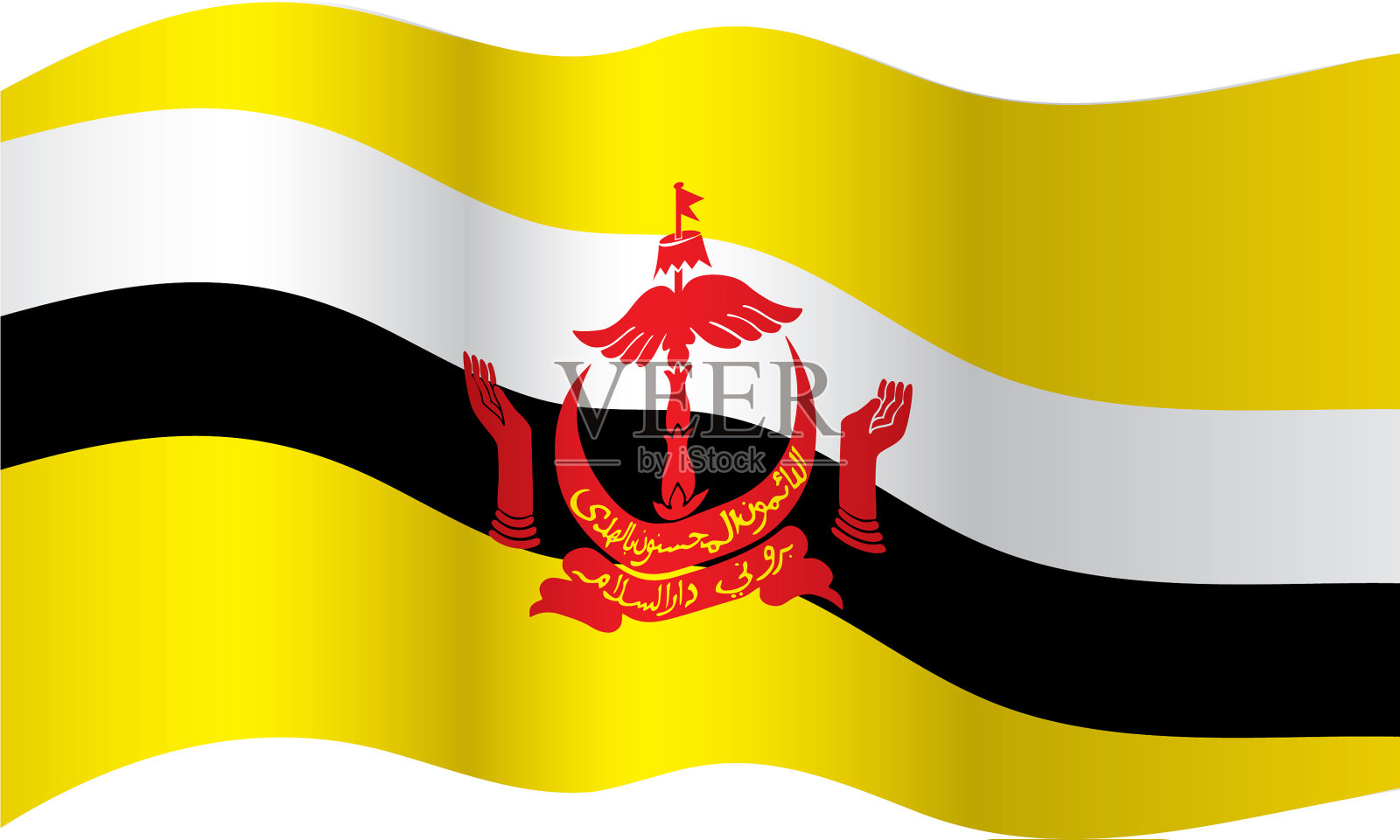 白色背景上的旗帜设计元素图片