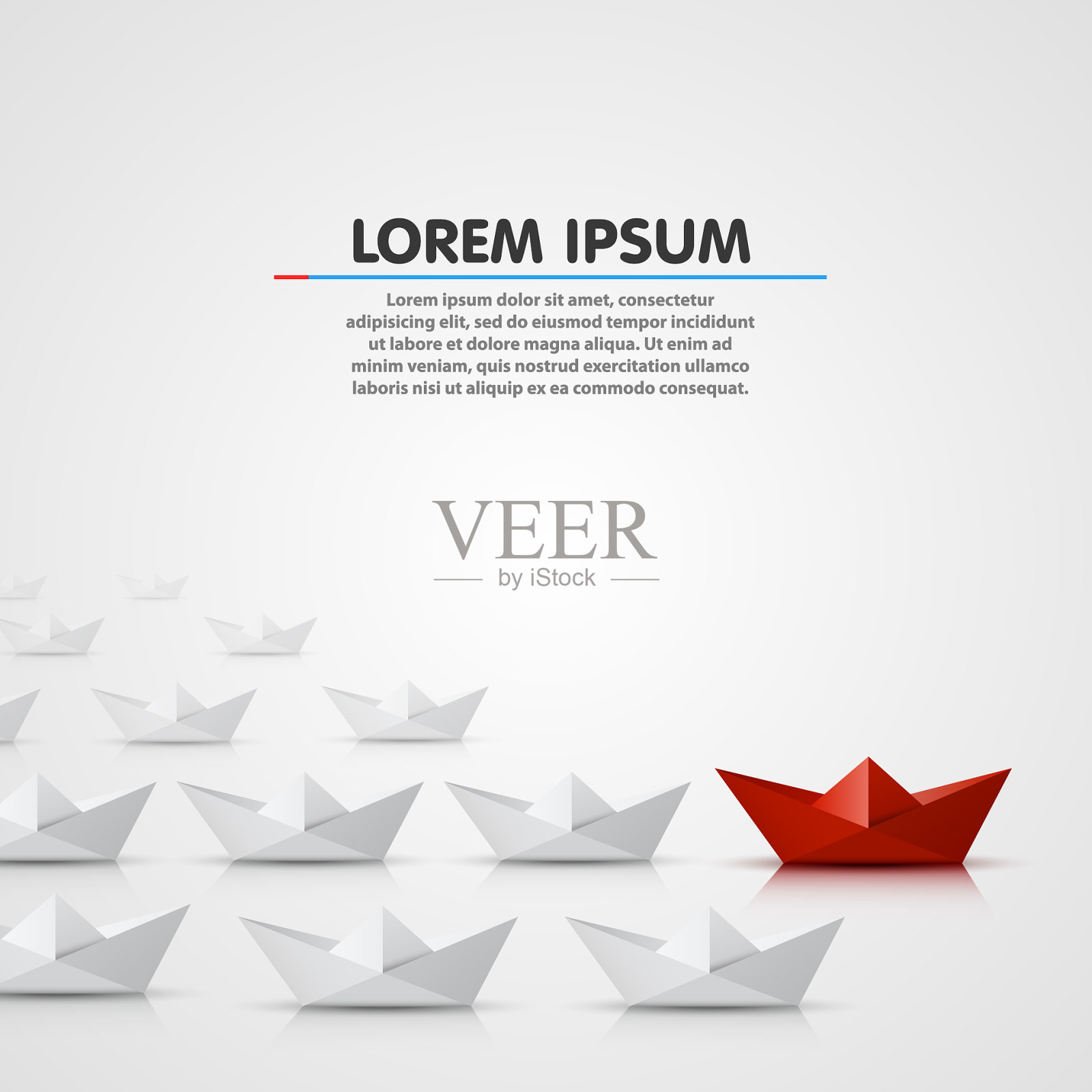 领袖纸船不同插画图片素材