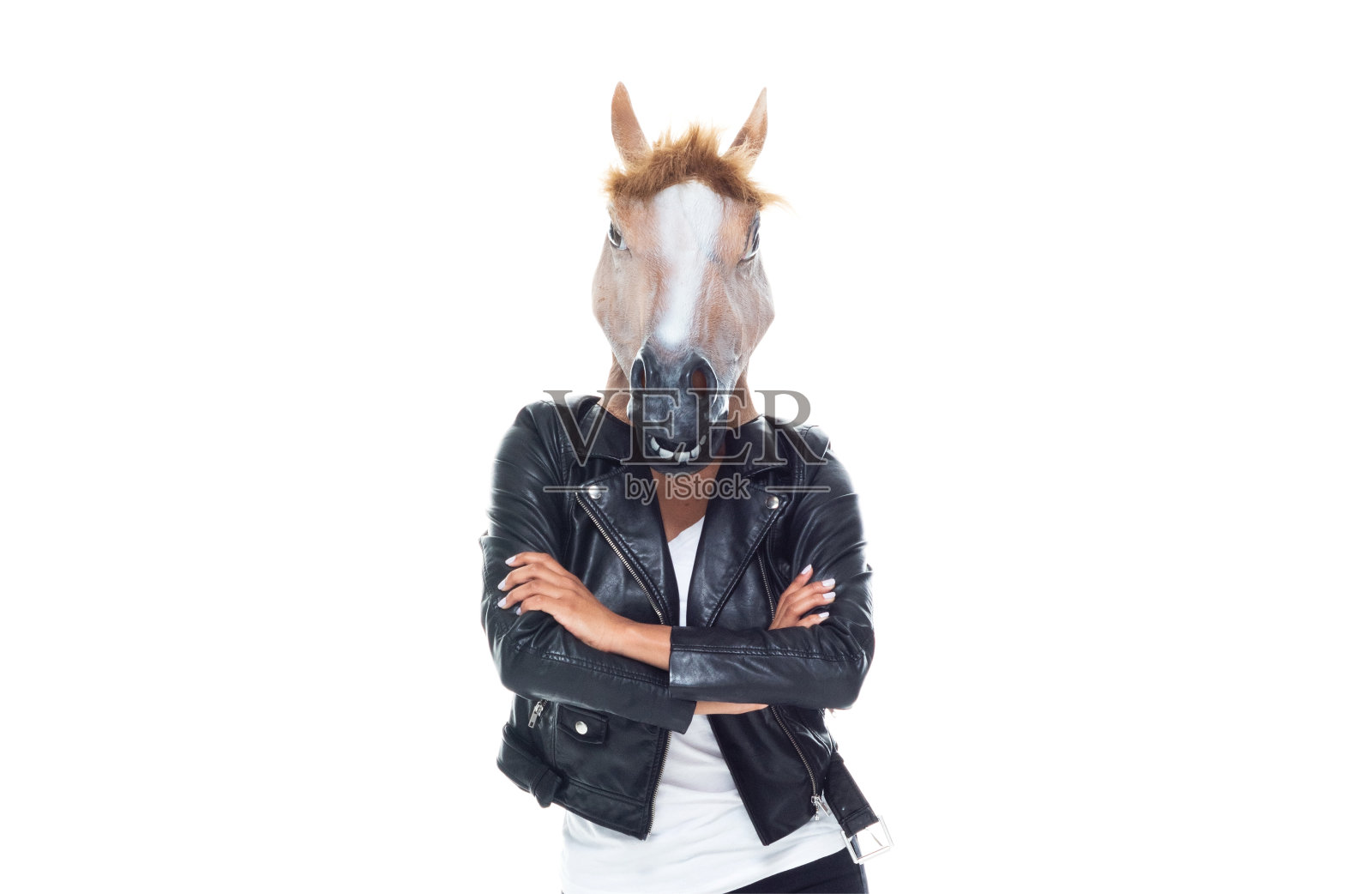 拉丁美洲和西班牙裔女性在白色背景下穿着服装照片摄影图片