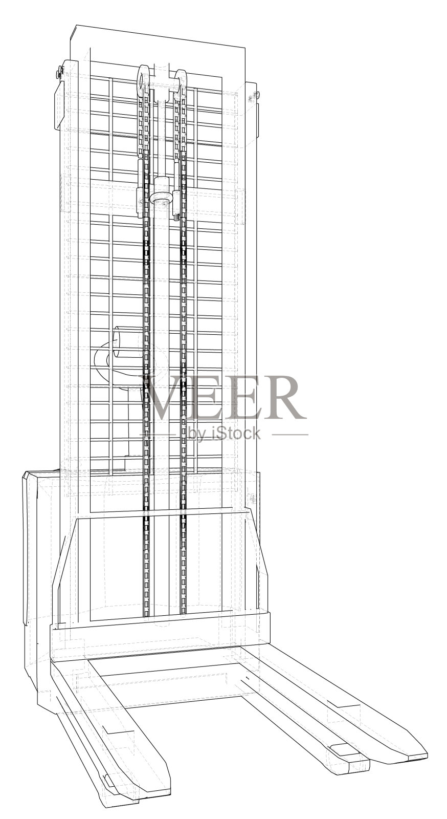 仓库叉车线架eps10格式设计元素图片