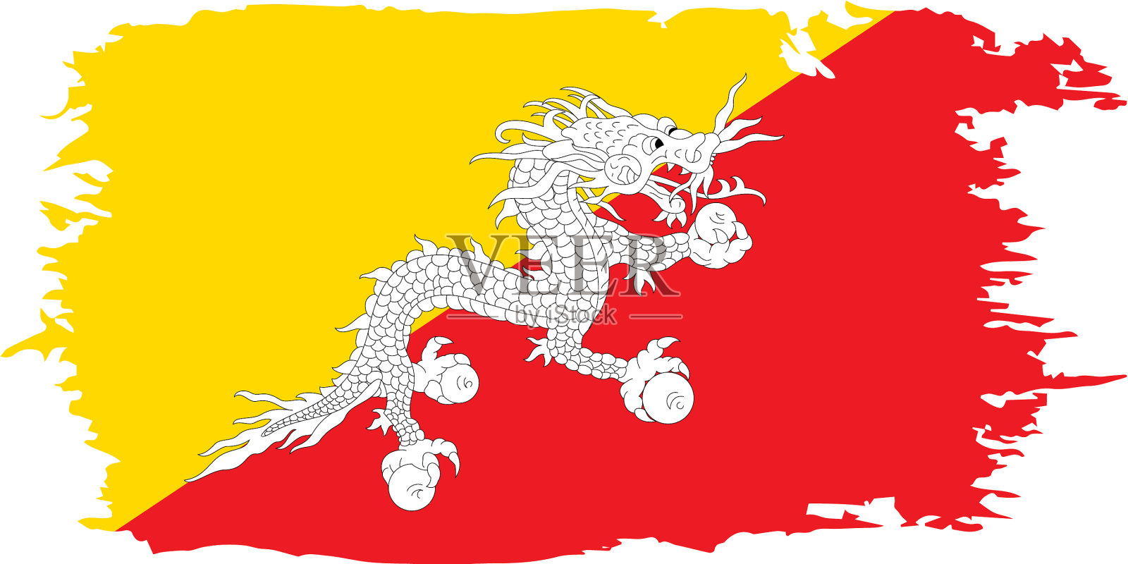 不丹国旗设计元素图片