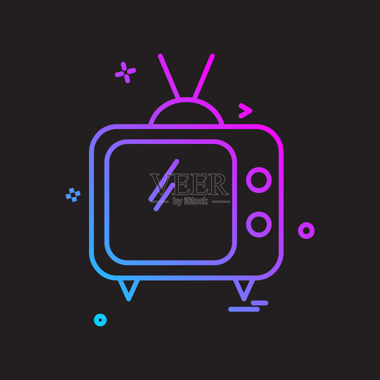电视图标设计插画图片素材