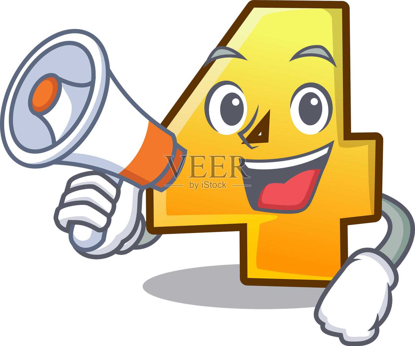 墙上挂着四号扩音器设计元素图片