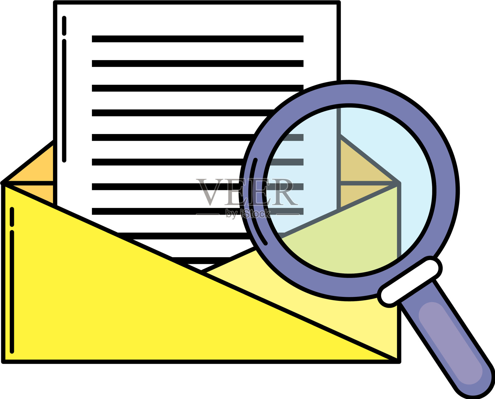 放大镜符号设计元素图片