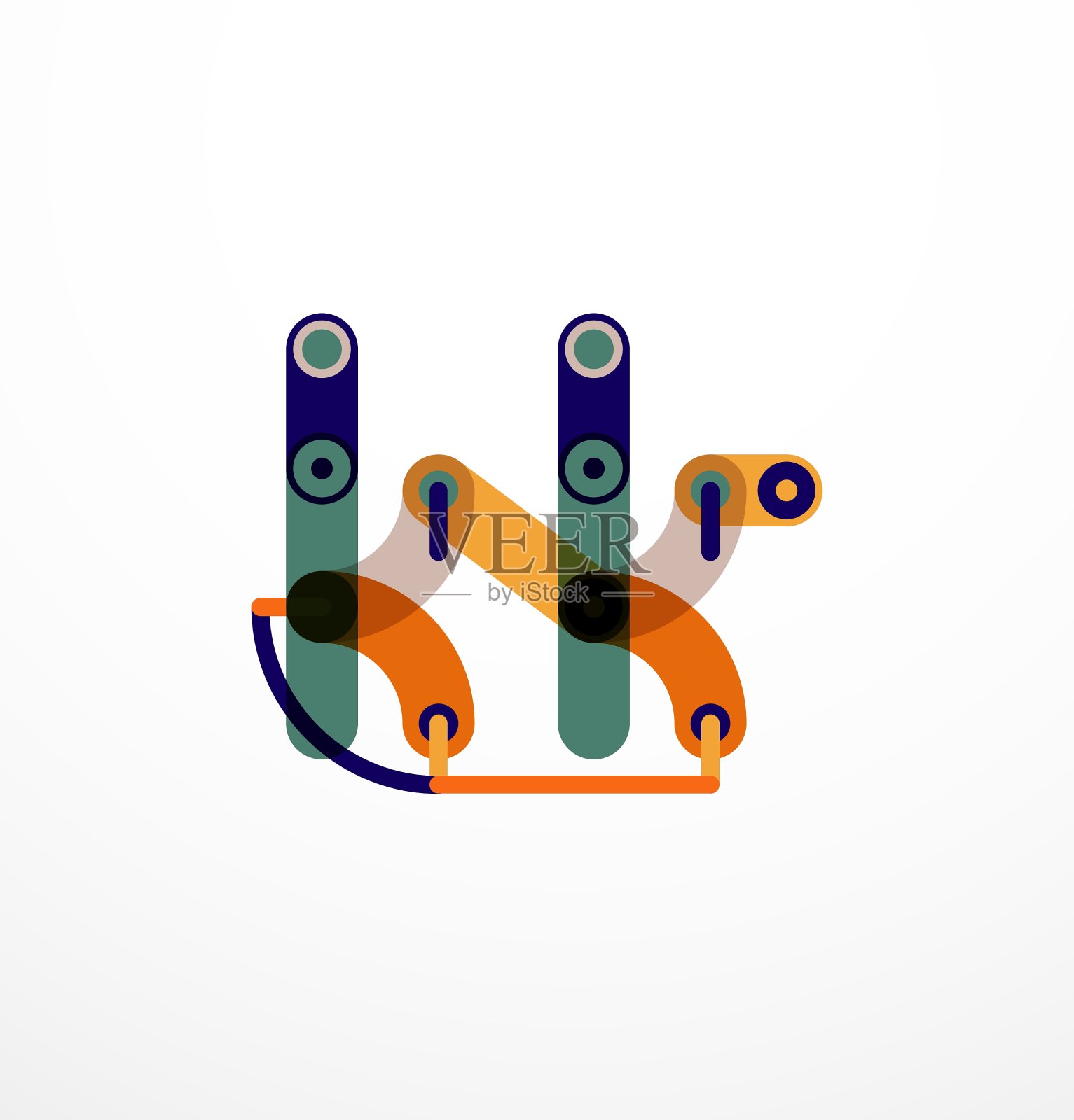 抽象线条设计字母标志插画图片素材