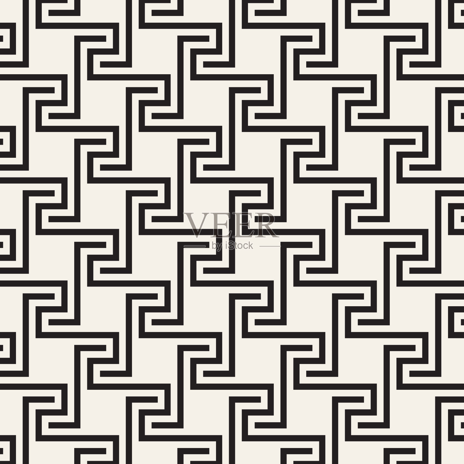 向量无缝模式。现代时尚的抽象质感。重复的几何瓷砖插画图片素材