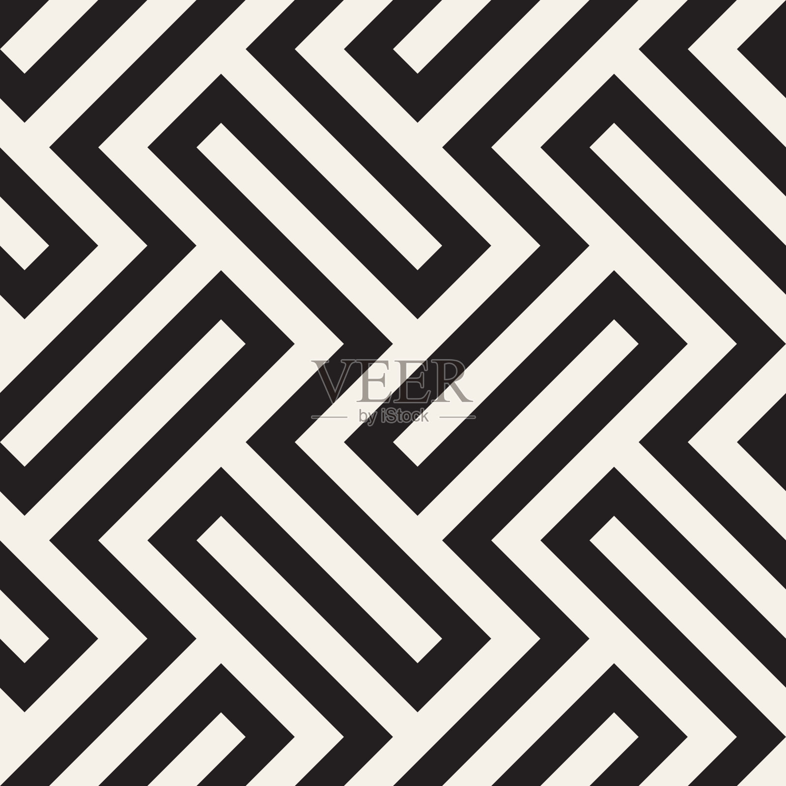 向量无缝模式。现代时尚的抽象质感。重复的几何瓷砖插画图片素材