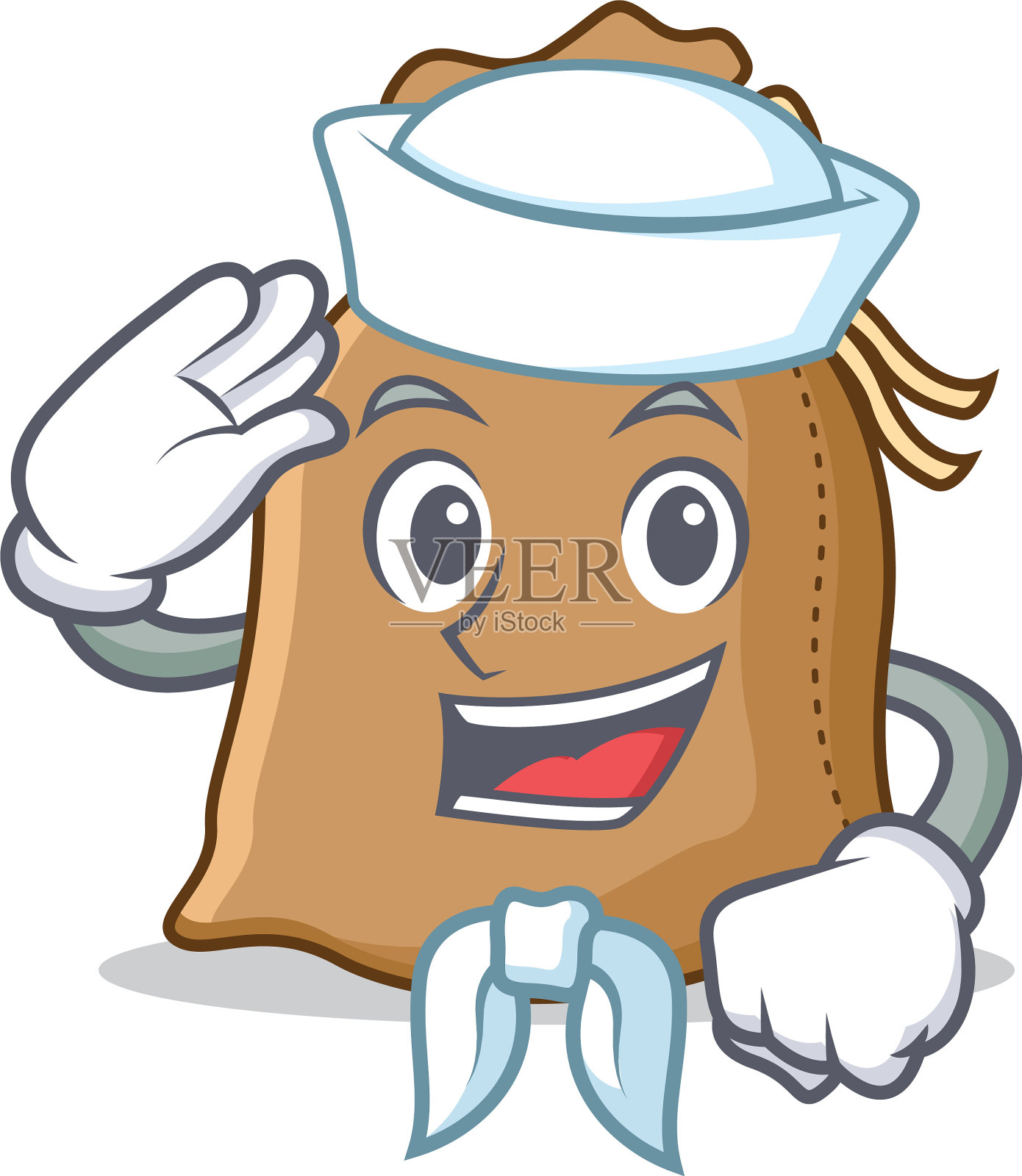 水手袋卡通人物风格设计元素图片