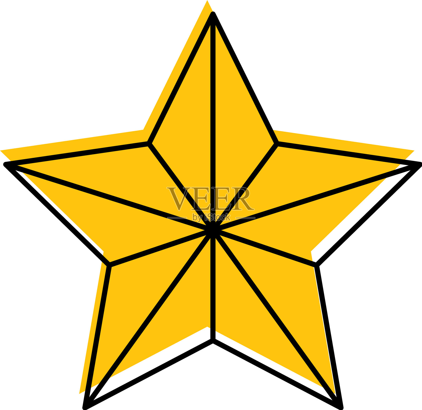 圣诞之星孤立的图标设计元素图片