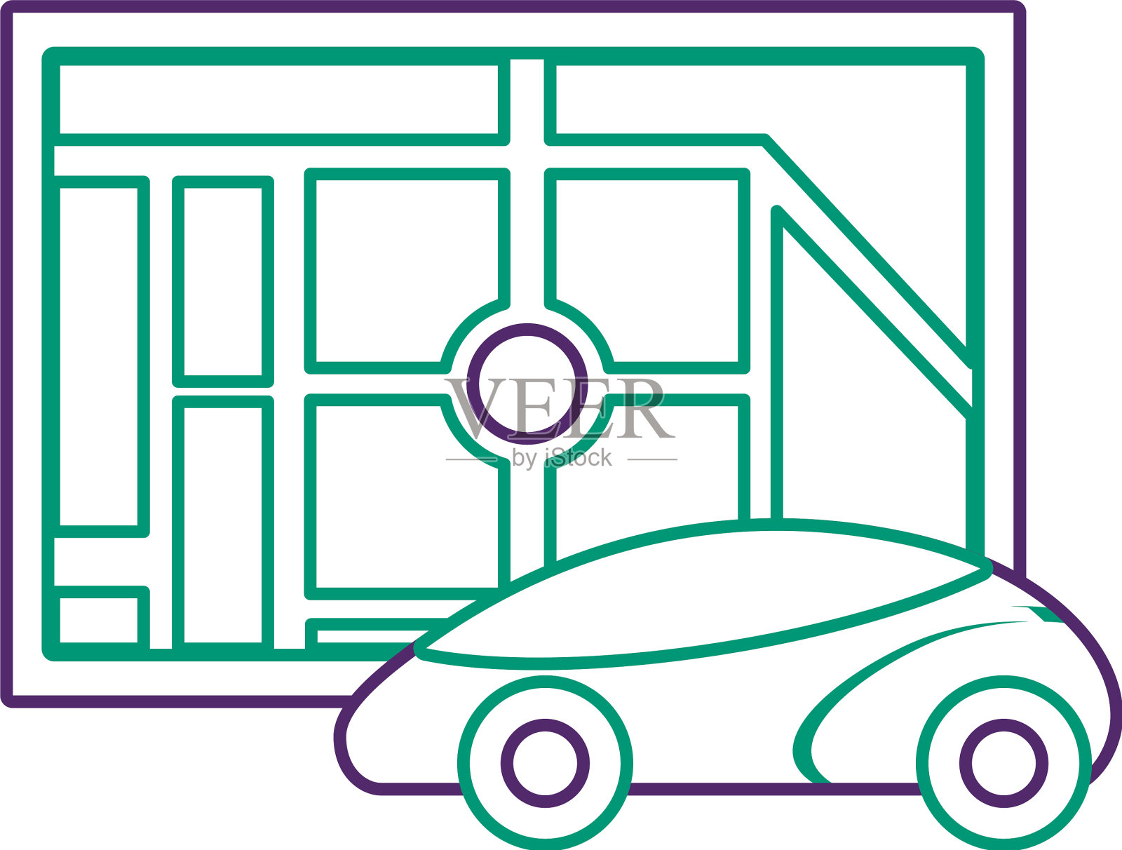 地图导航汽车web应用程序设计元素图片
