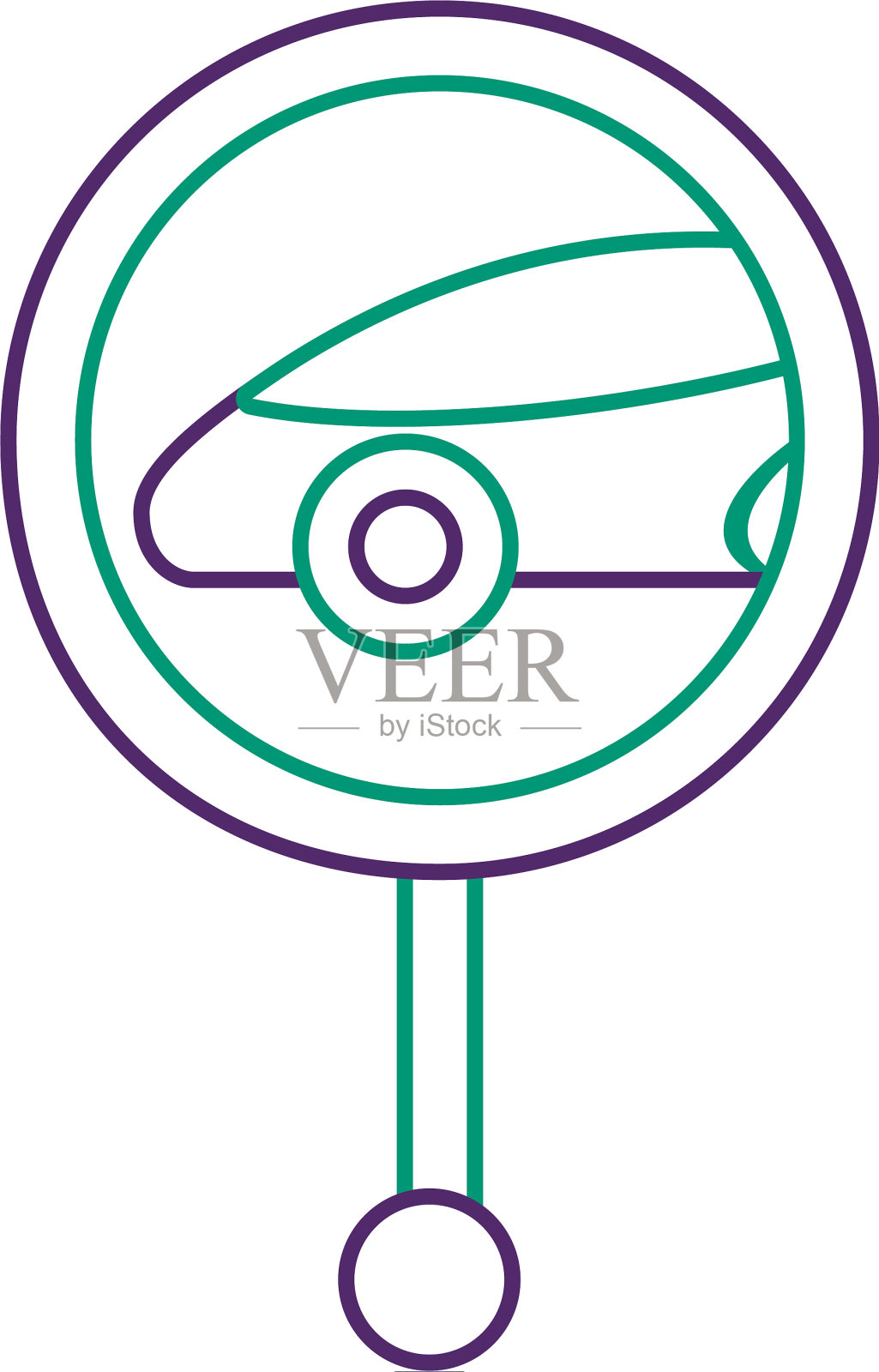 GPS导航指针地图车的位置设计元素图片