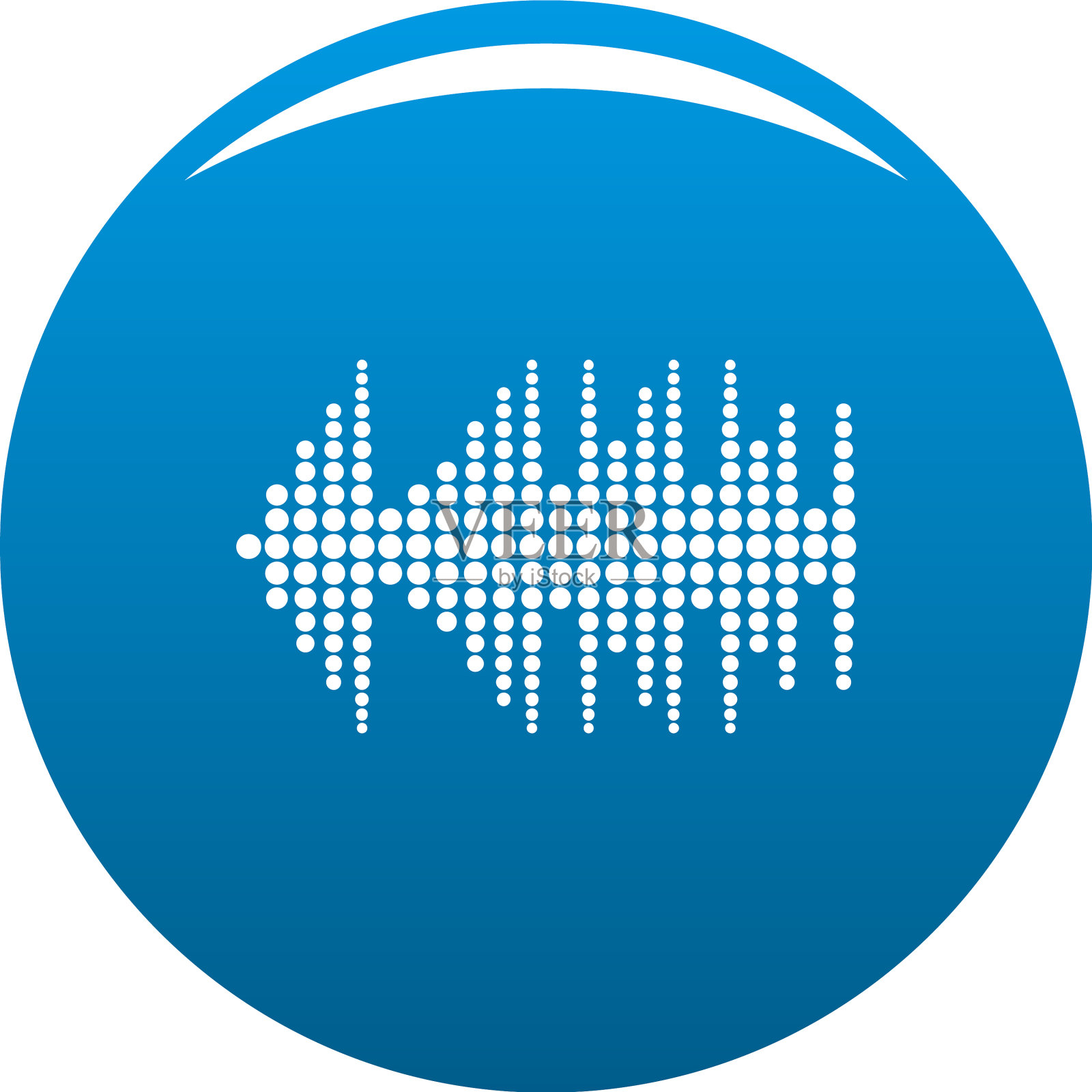 均衡器效果无线电图标蓝色图标素材