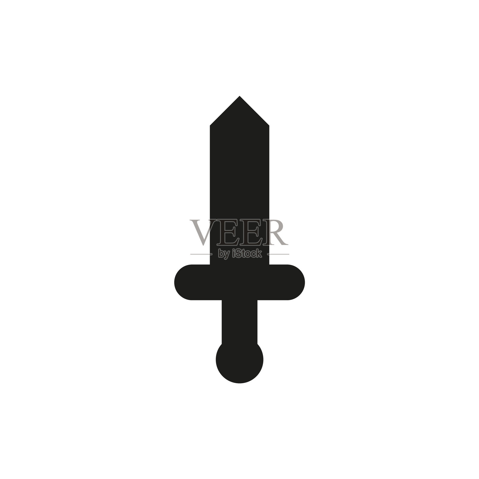 剑图标上的白色背景设计元素图片