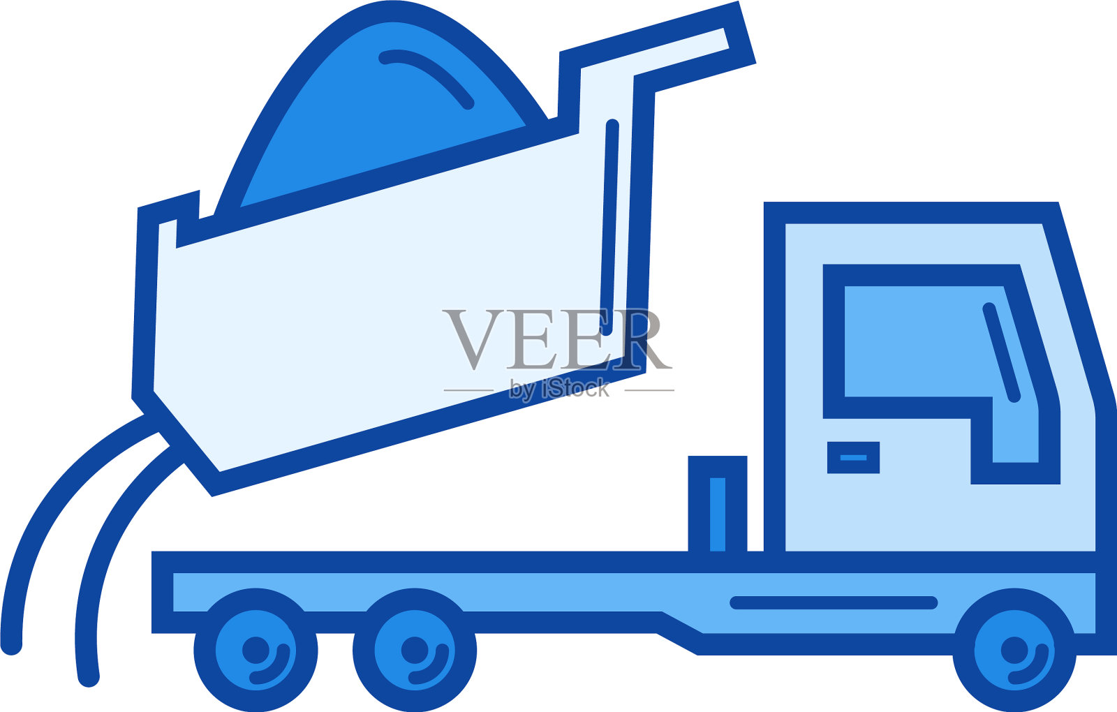 自卸车线路图标设计元素图片