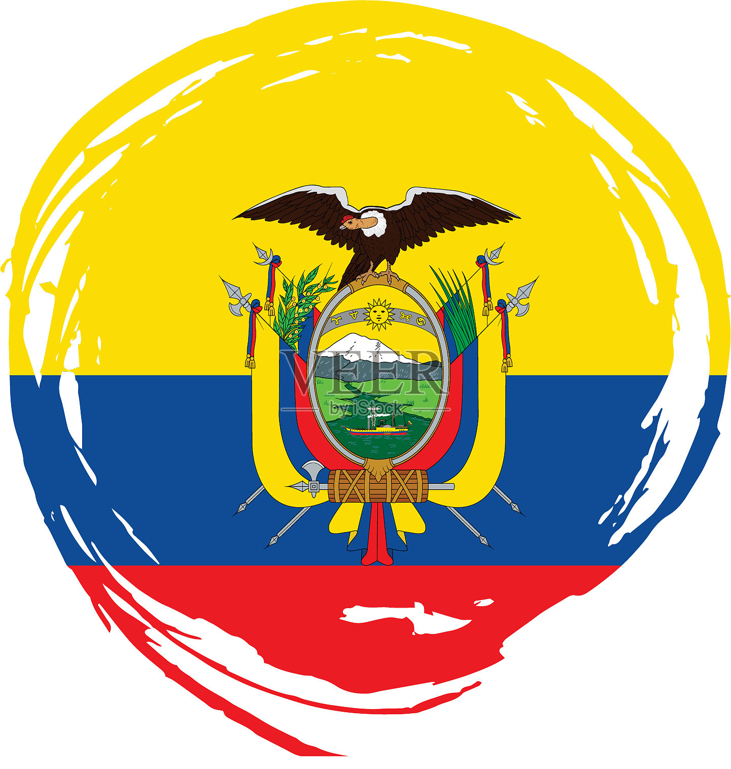 厄瓜多尔的旗帜设计元素图片