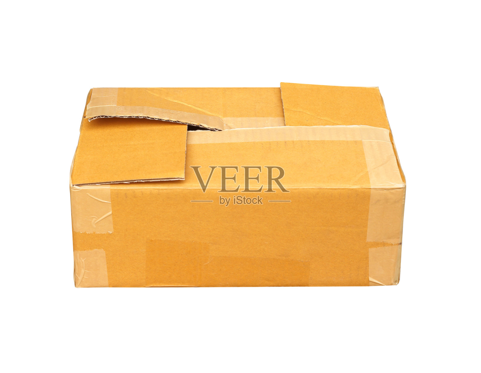 纸箱封闭孤立在白色背景，剪切路径照片摄影图片