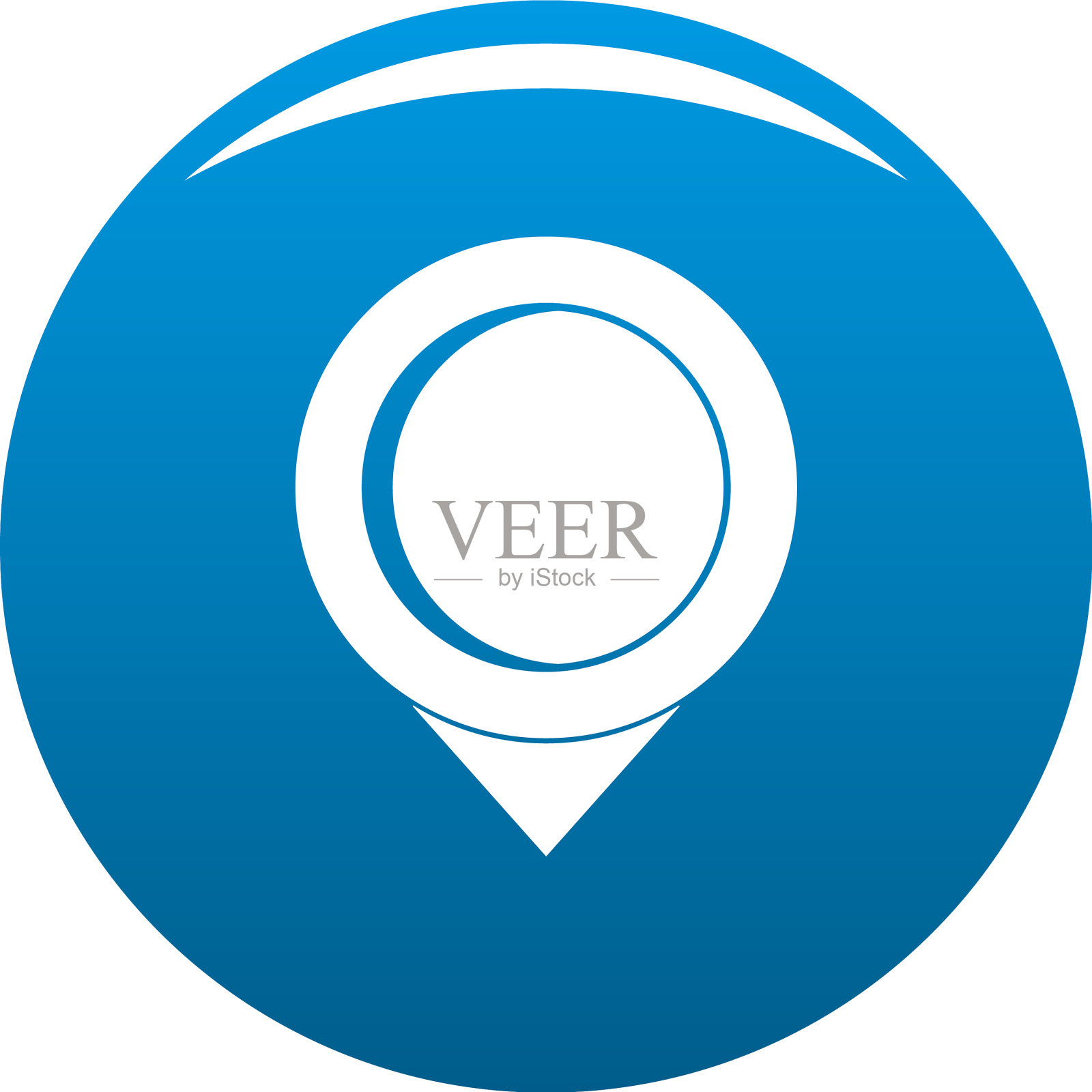 提示引脚图标蓝色设计元素图片