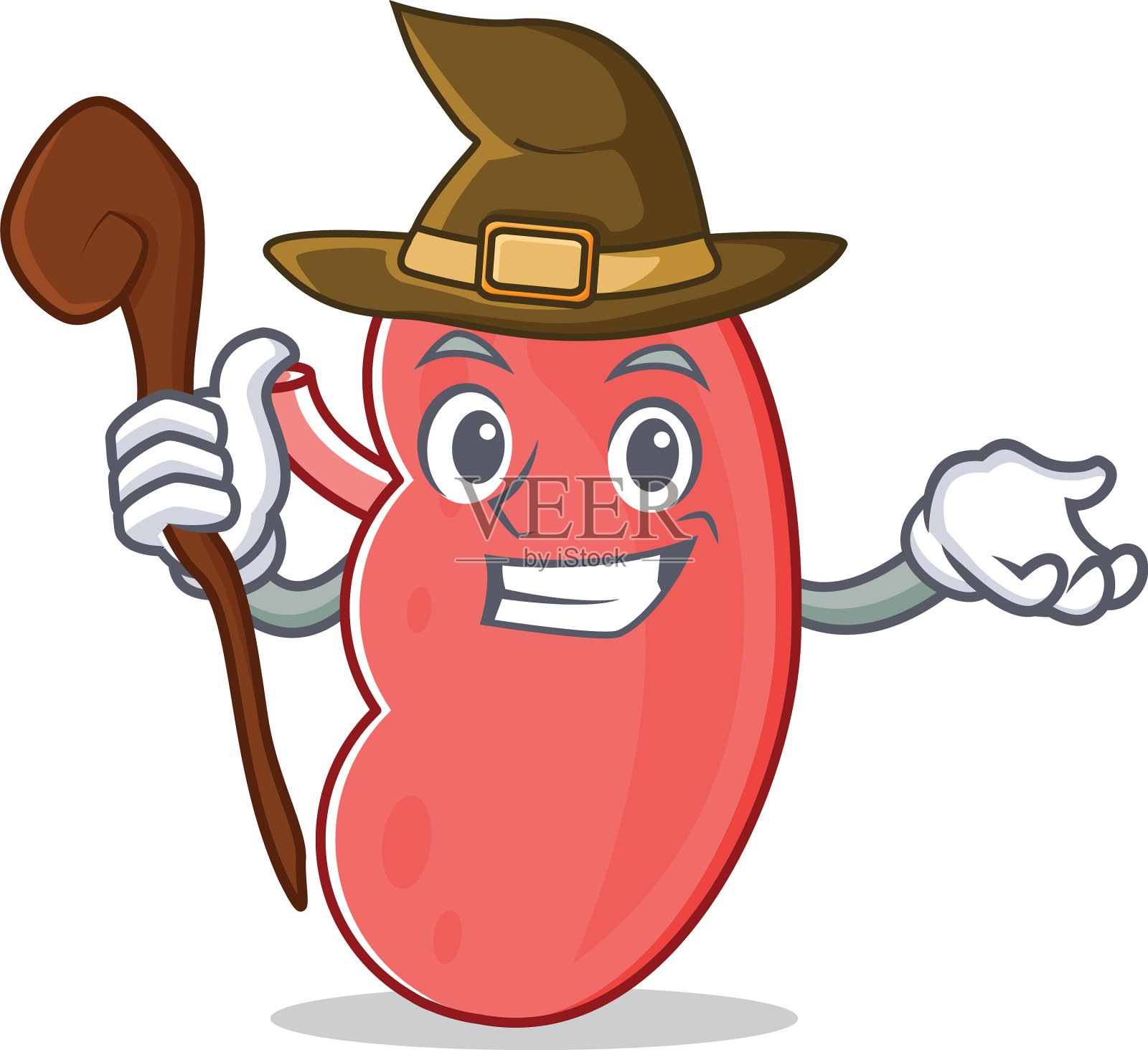 女巫肾吉祥物卡通风格设计元素图片