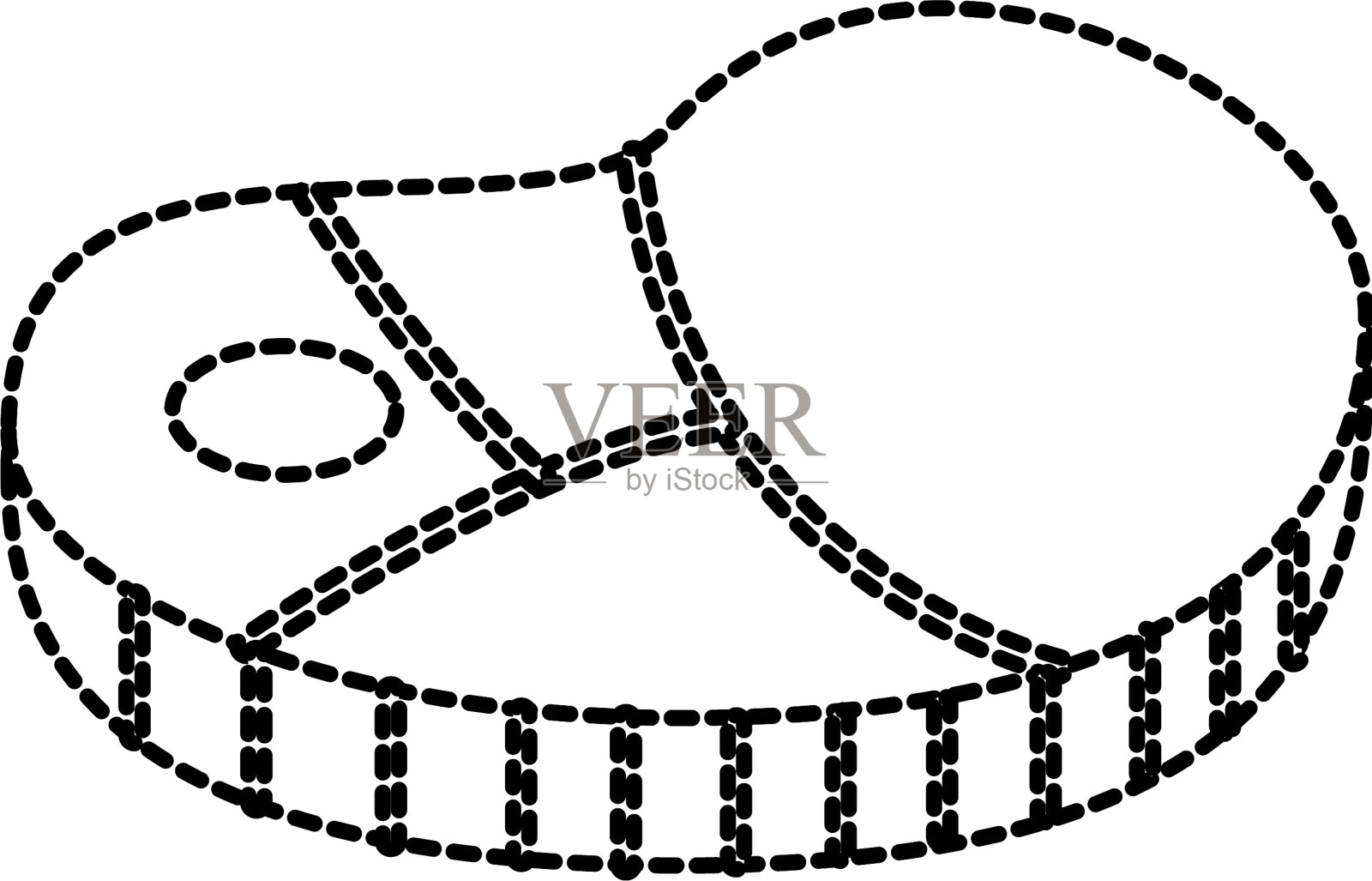 新鲜的块生牛排肉的图标设计元素图片