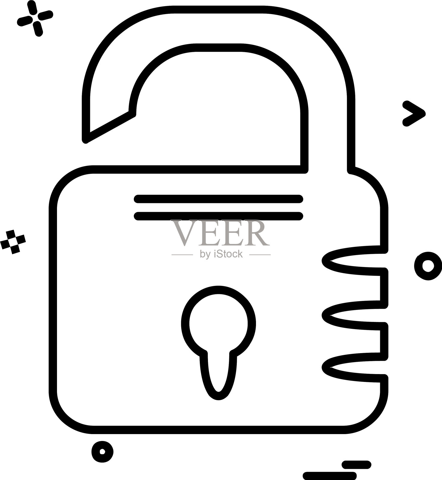 锁图标设计插画图片素材