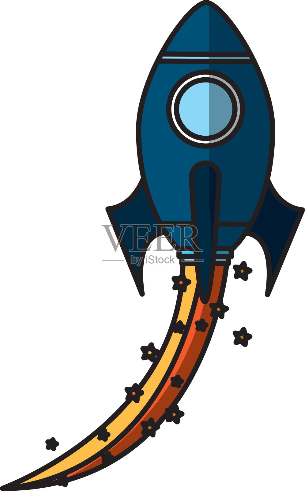 火箭发射器孤立图标设计元素图片