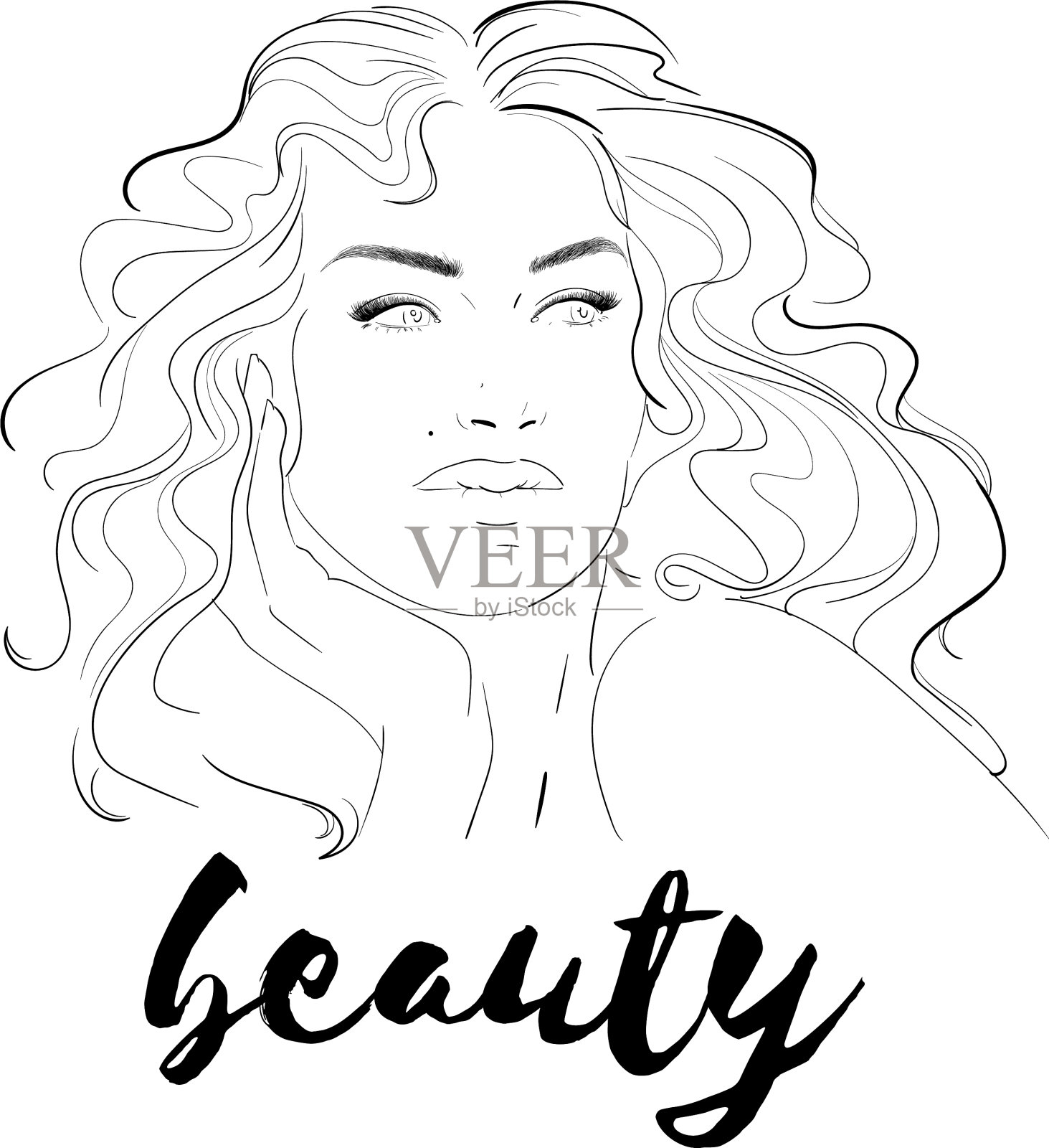 时尚化妆化妆手设计元素图片