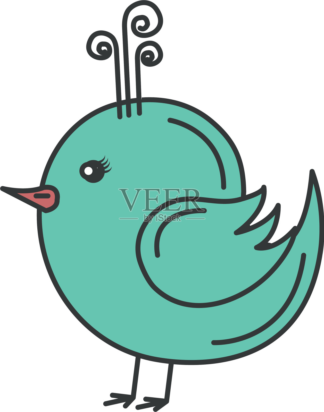 可爱的鸟画图标设计元素图片