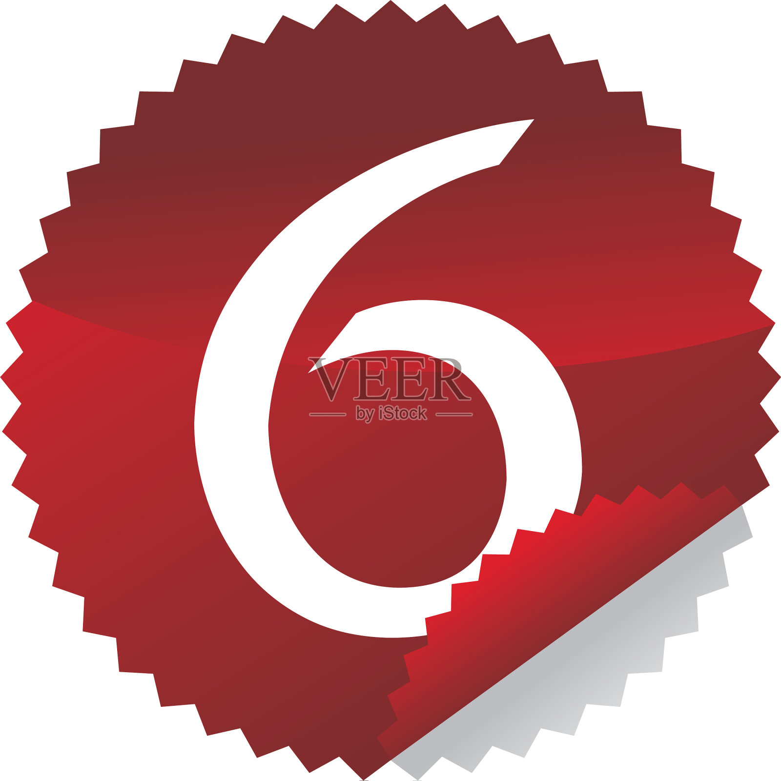 现代数字6设计元素图片