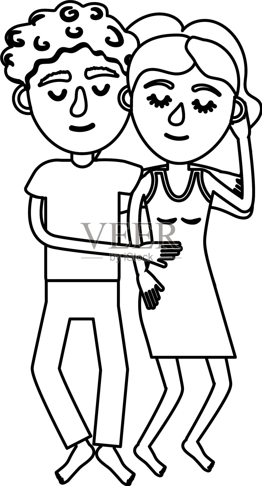 线条美观与发型设计相结合设计元素图片