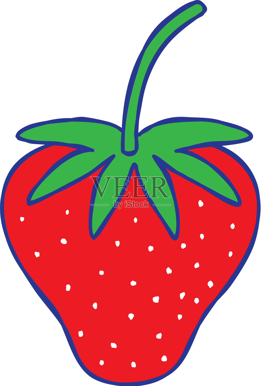 线条色泽鲜美，有机草莓，新鲜设计元素图片