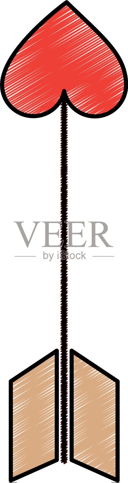 箭带着心在尖恋爱浪漫设计元素图片