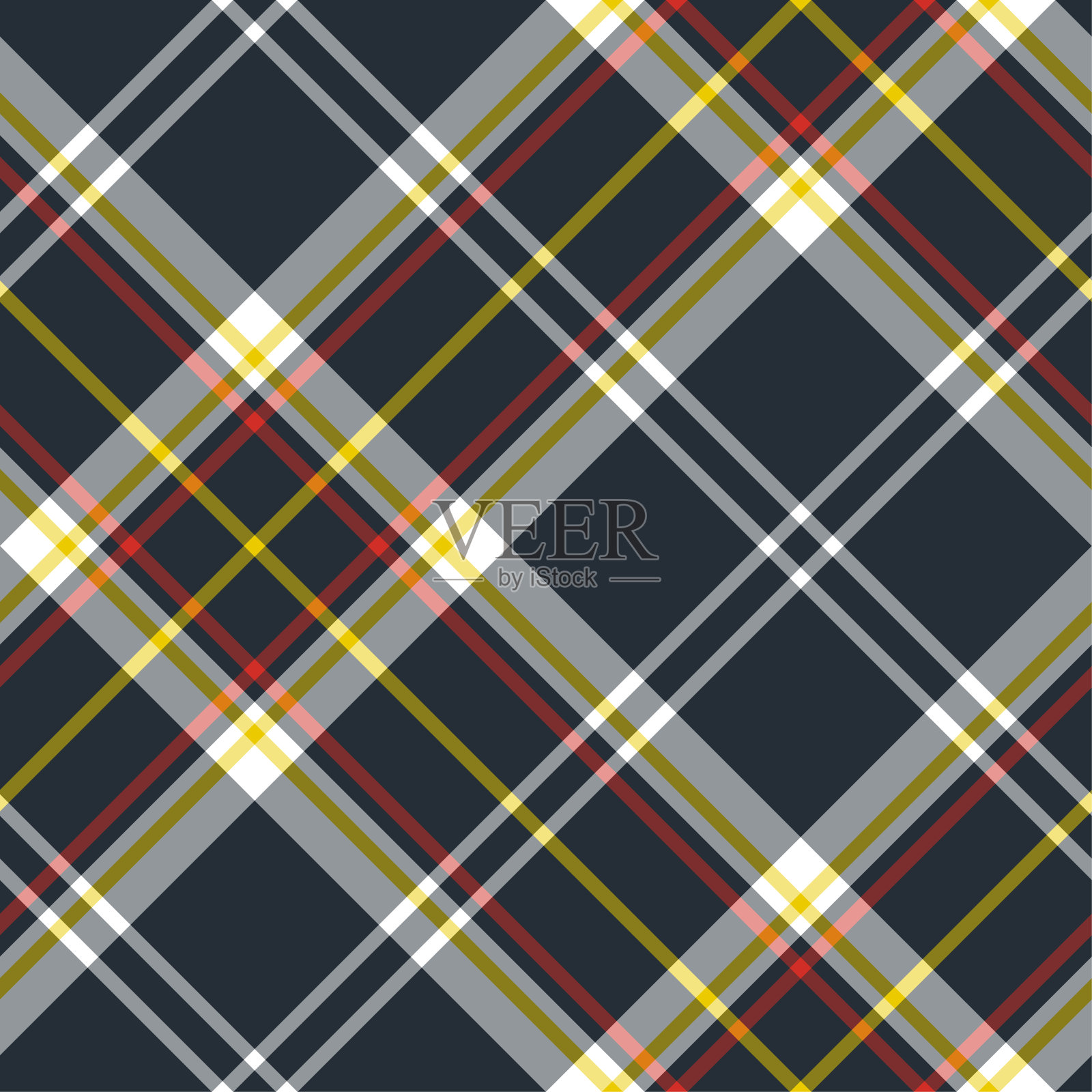 无缝矢量红格子图案。格子图案的背景。经典时尚华丽的图案。用于织物、纺织品、包装等。插画图片素材