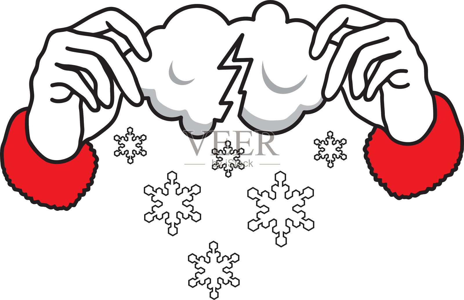 雪从哪里来设计元素图片