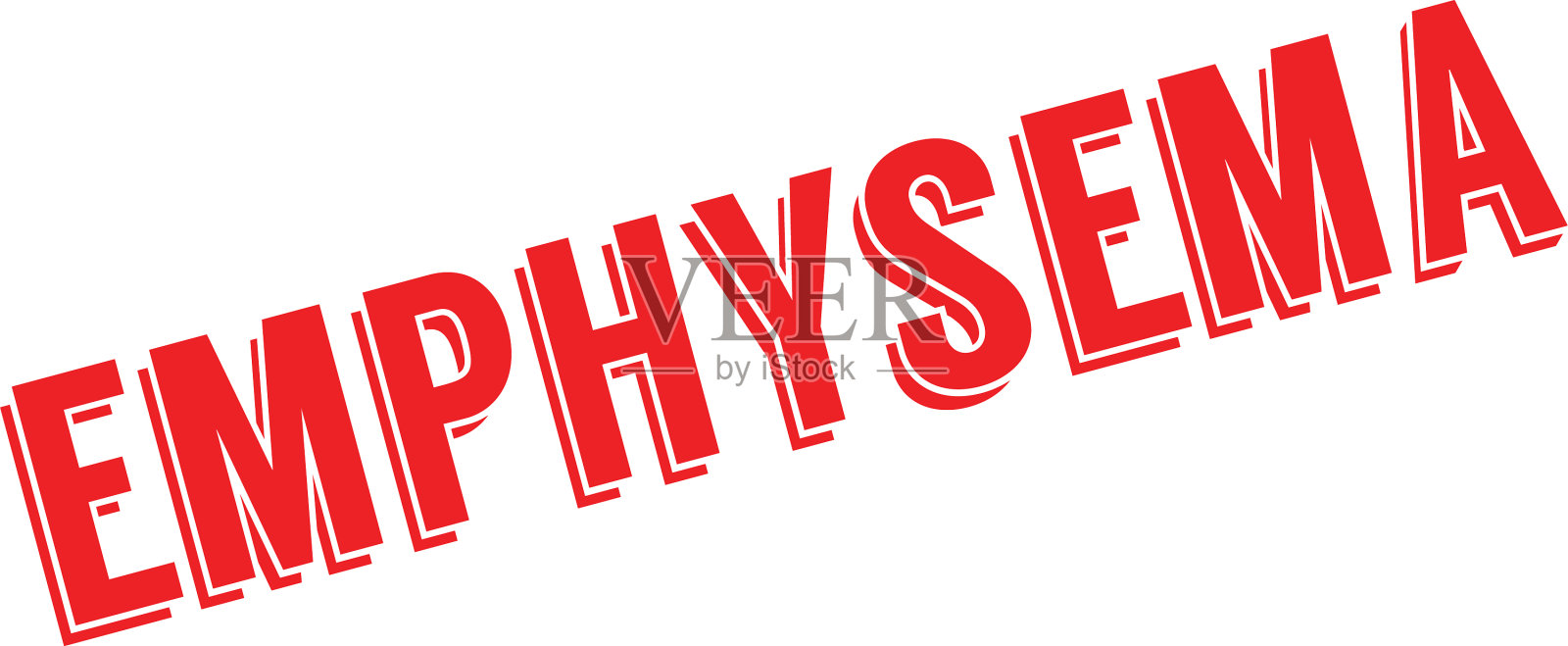 肺气肿橡皮图章设计元素图片