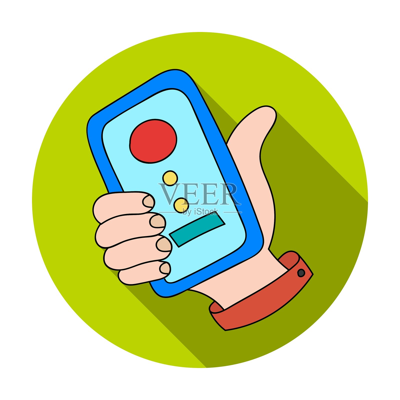 电话会议图标在平面风格隔离上图标素材