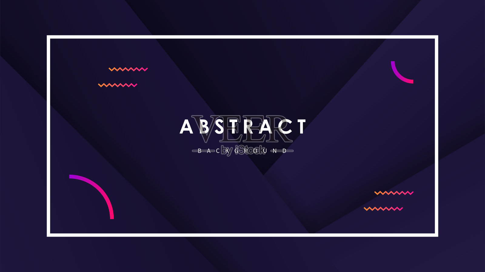 抽象波背景与彩色形状矢量插画图片素材