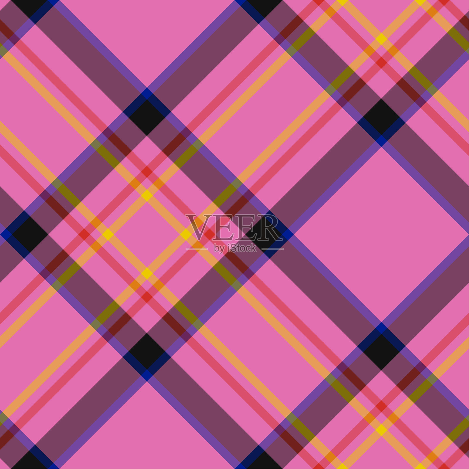 无缝矢量红格子图案。格子图案的背景。经典时尚华丽的图案。用于织物、纺织品、包装等。插画图片素材