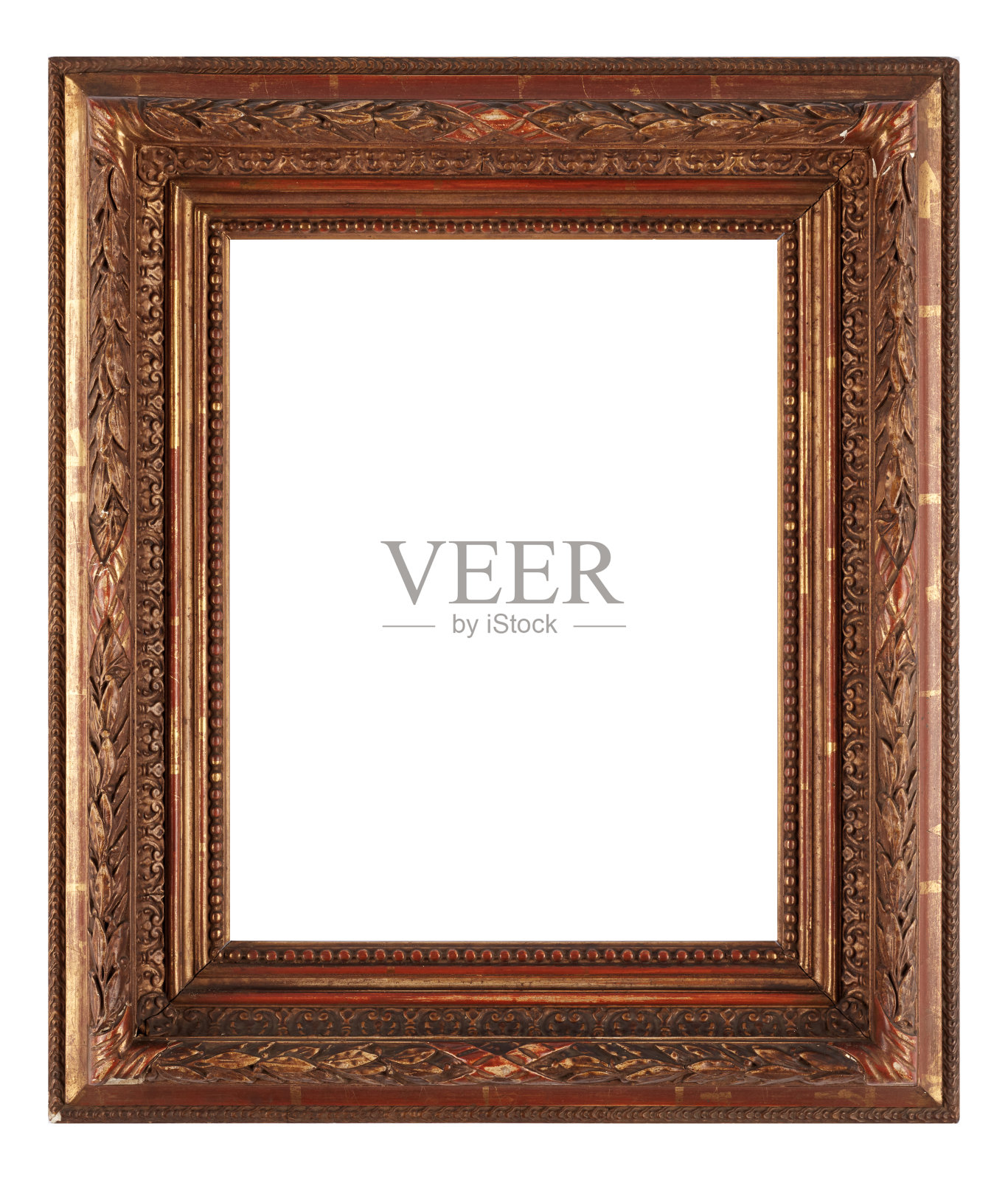 古色古香的金色质感框架。照片摄影图片