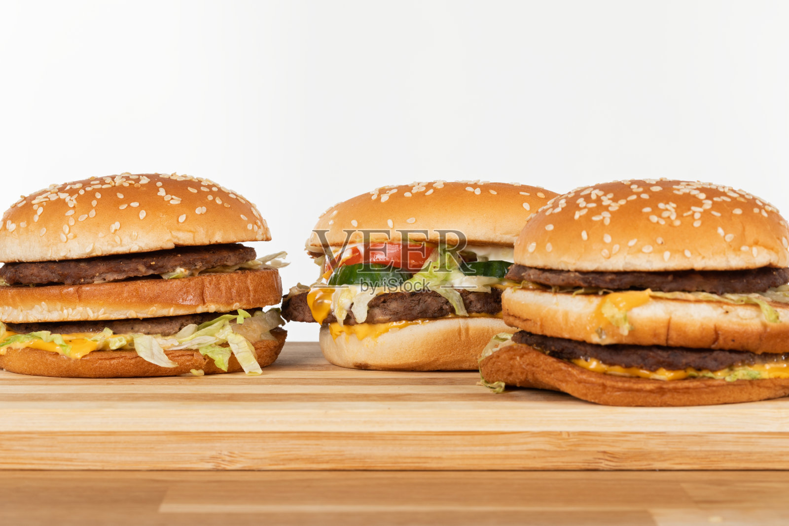 美味的芝士汉堡照片摄影图片