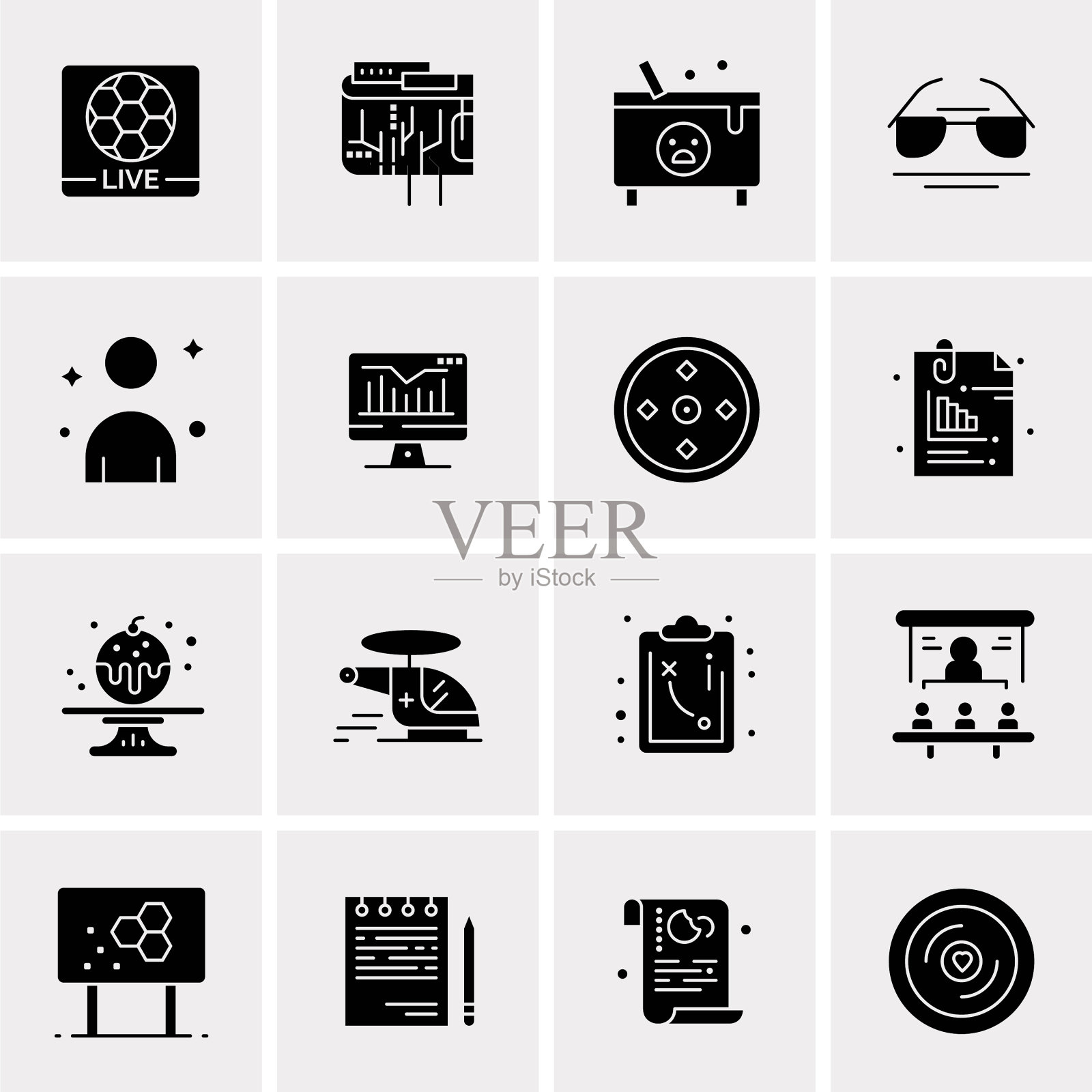 设置16个通用图标业务图标素材