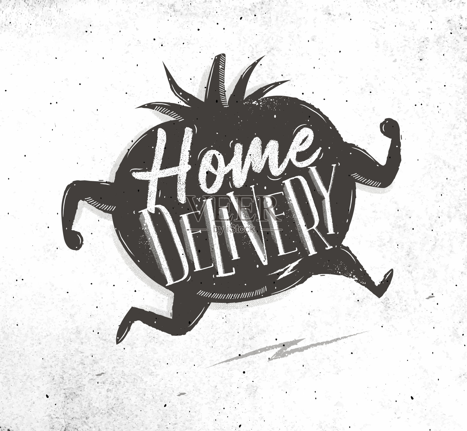 海报送货上门插画图片素材