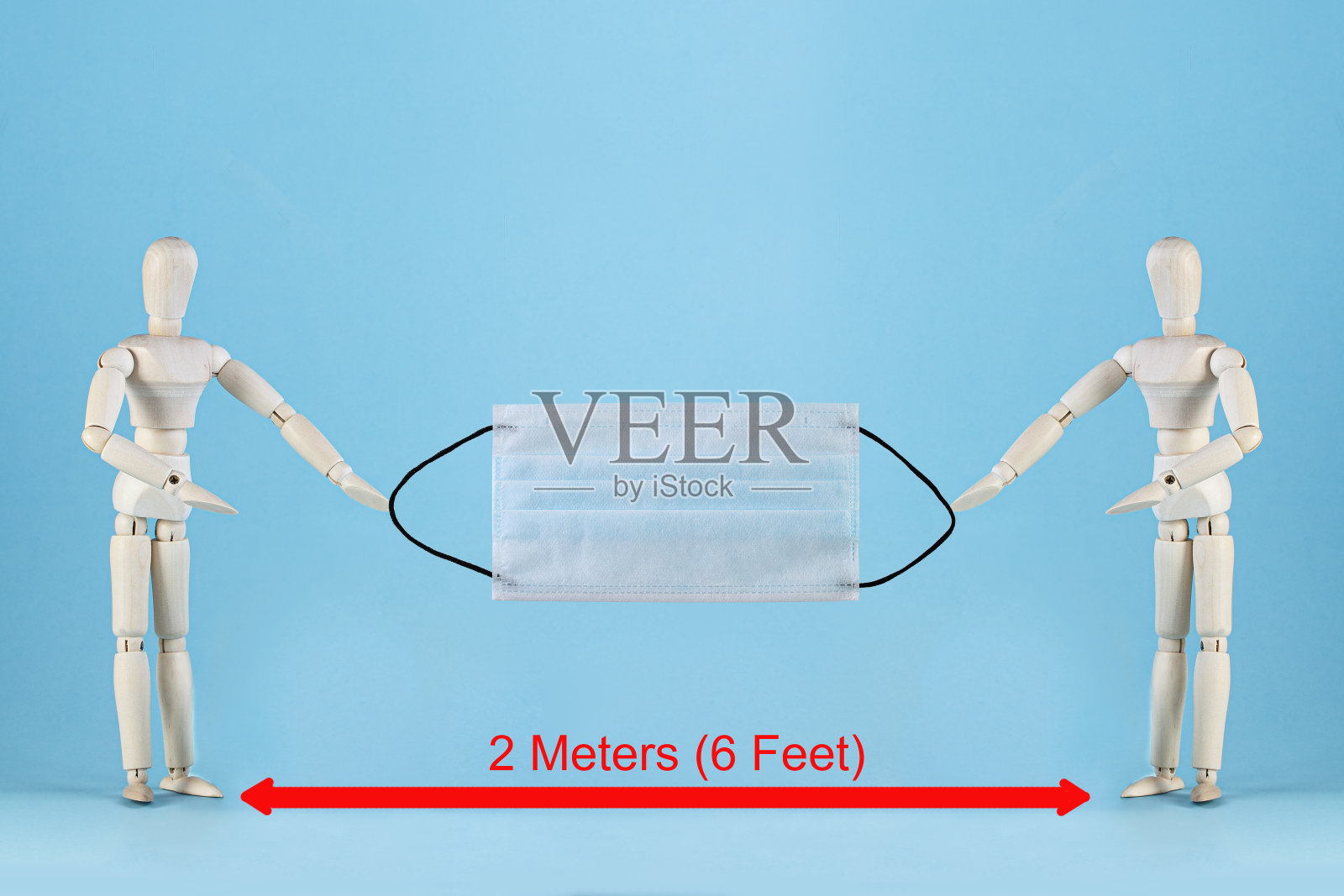 社会距离概念是指在公共社会中保持距离，防止新冠肺炎疫情的传播照片摄影图片