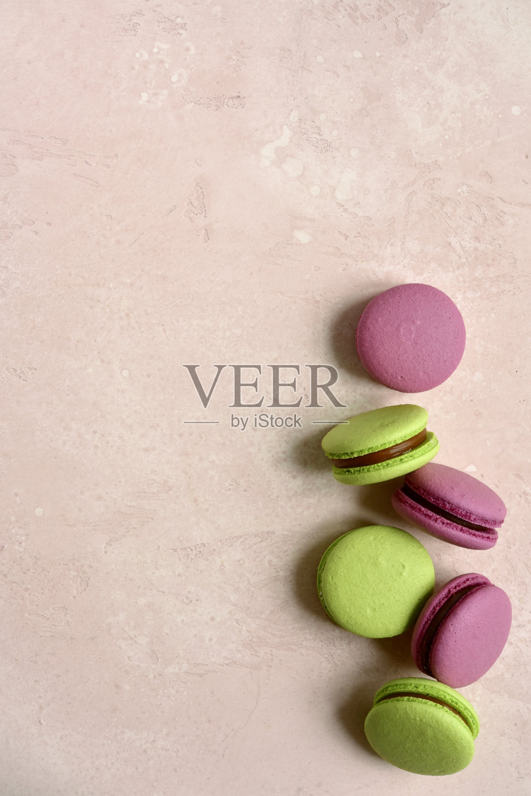 自制法式杏仁饼干马卡龙照片摄影图片