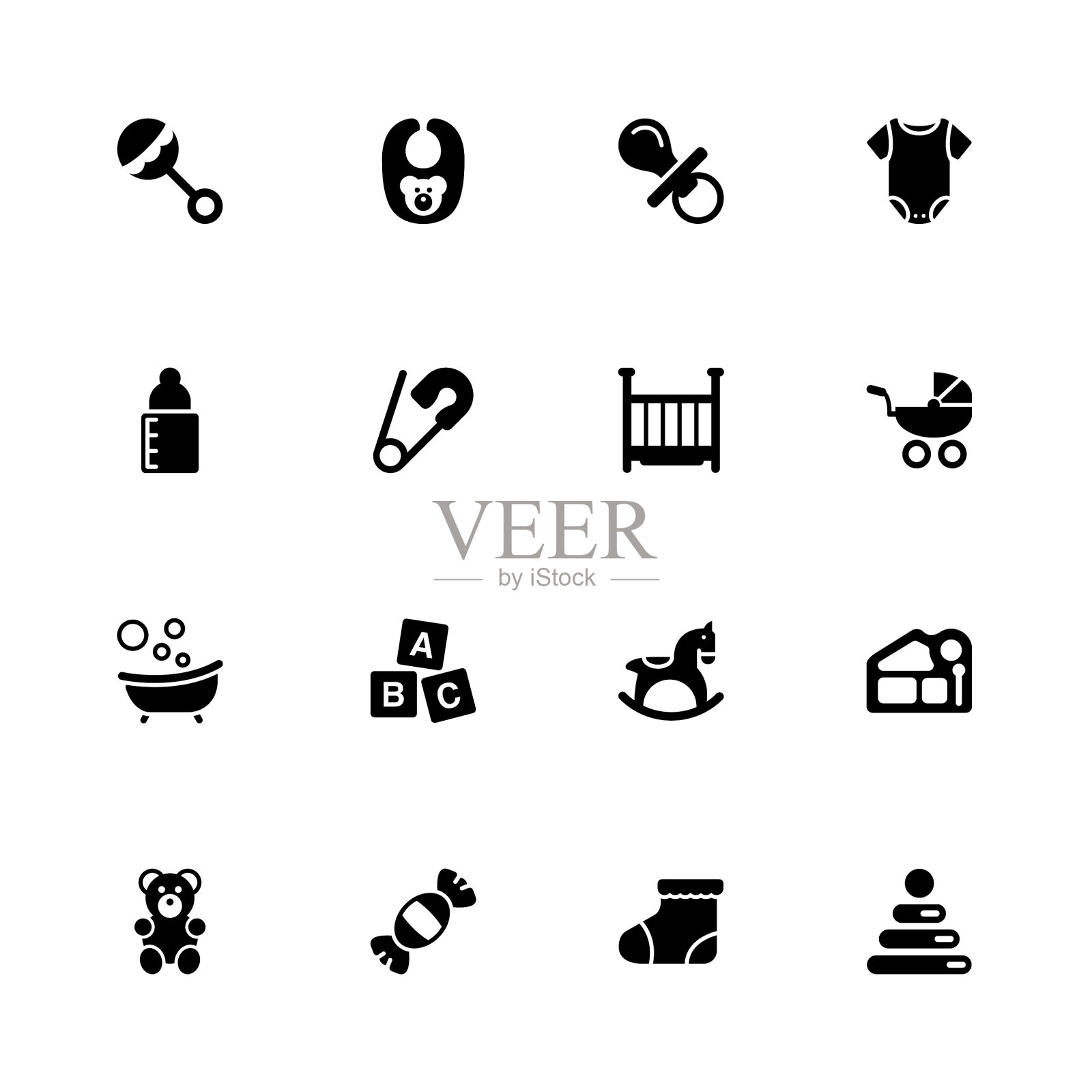 婴儿向量插画图片素材