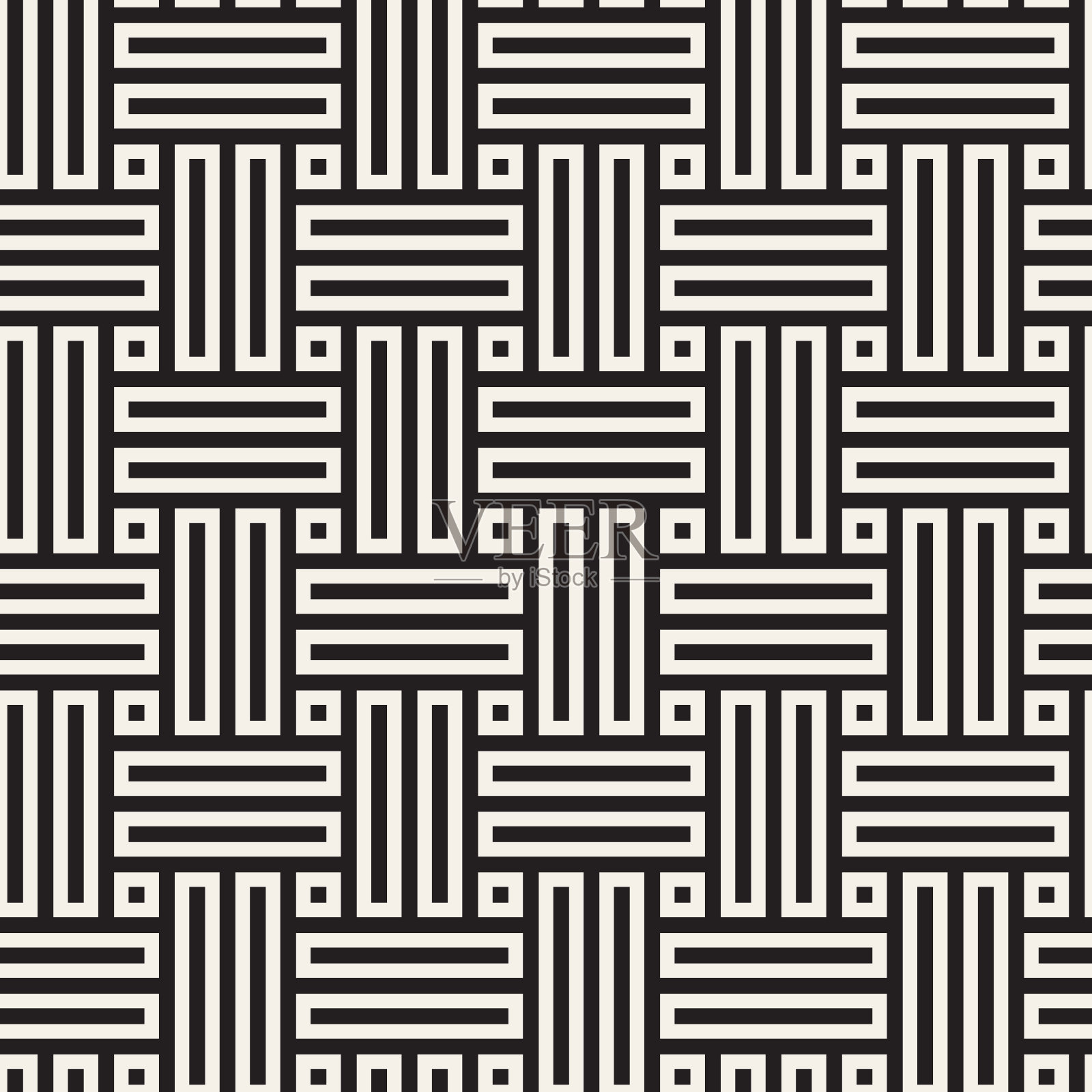 向量无缝模式。现代时尚的抽象质感。重复的几何交错线。插画图片素材