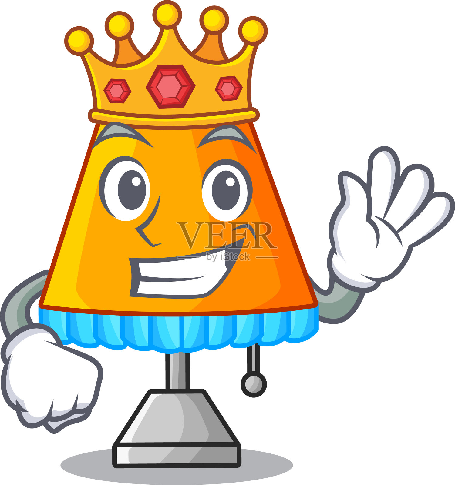 吉祥物上的隔离王现代台灯设计元素图片