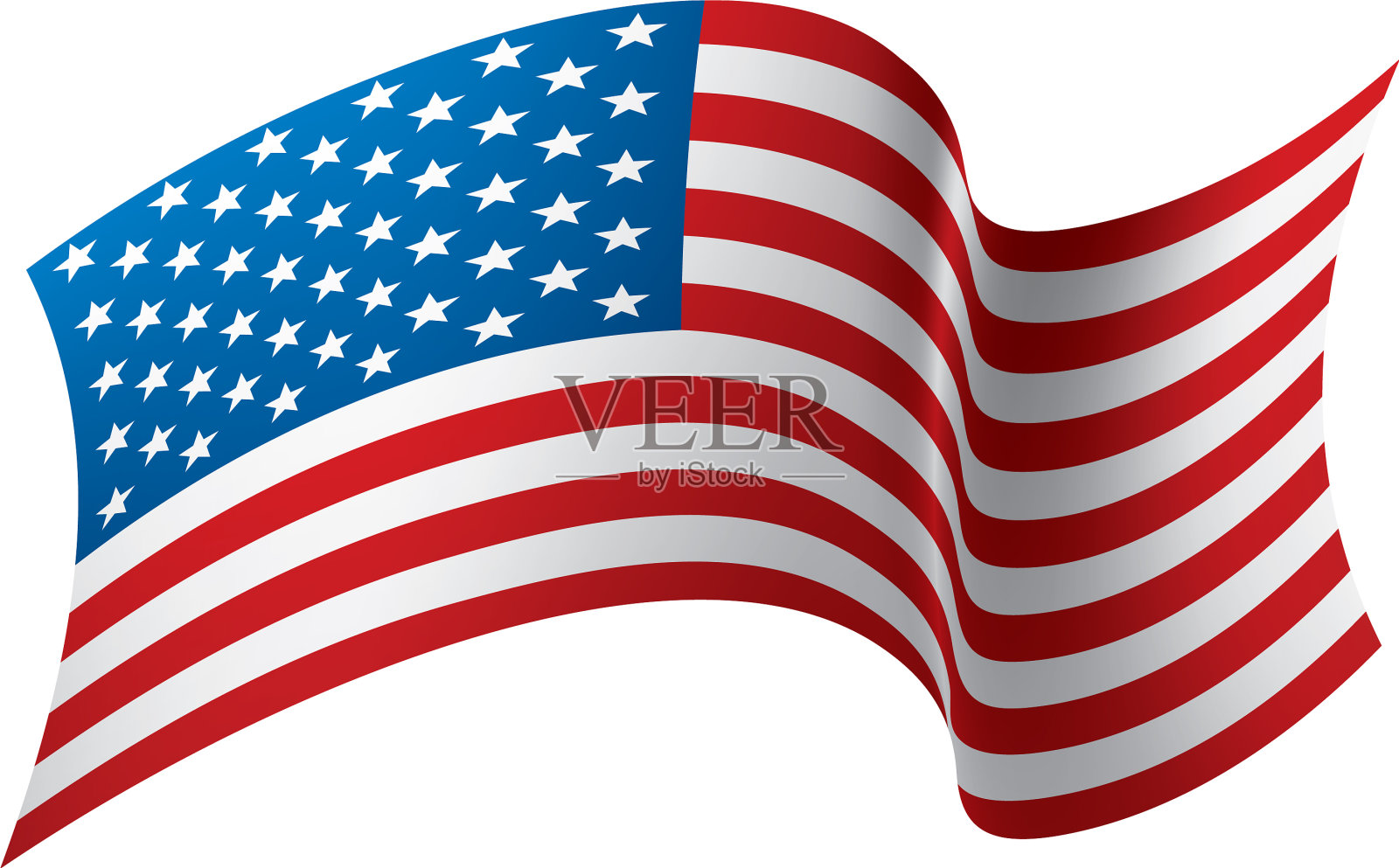 美国国旗孤立设计元素图片