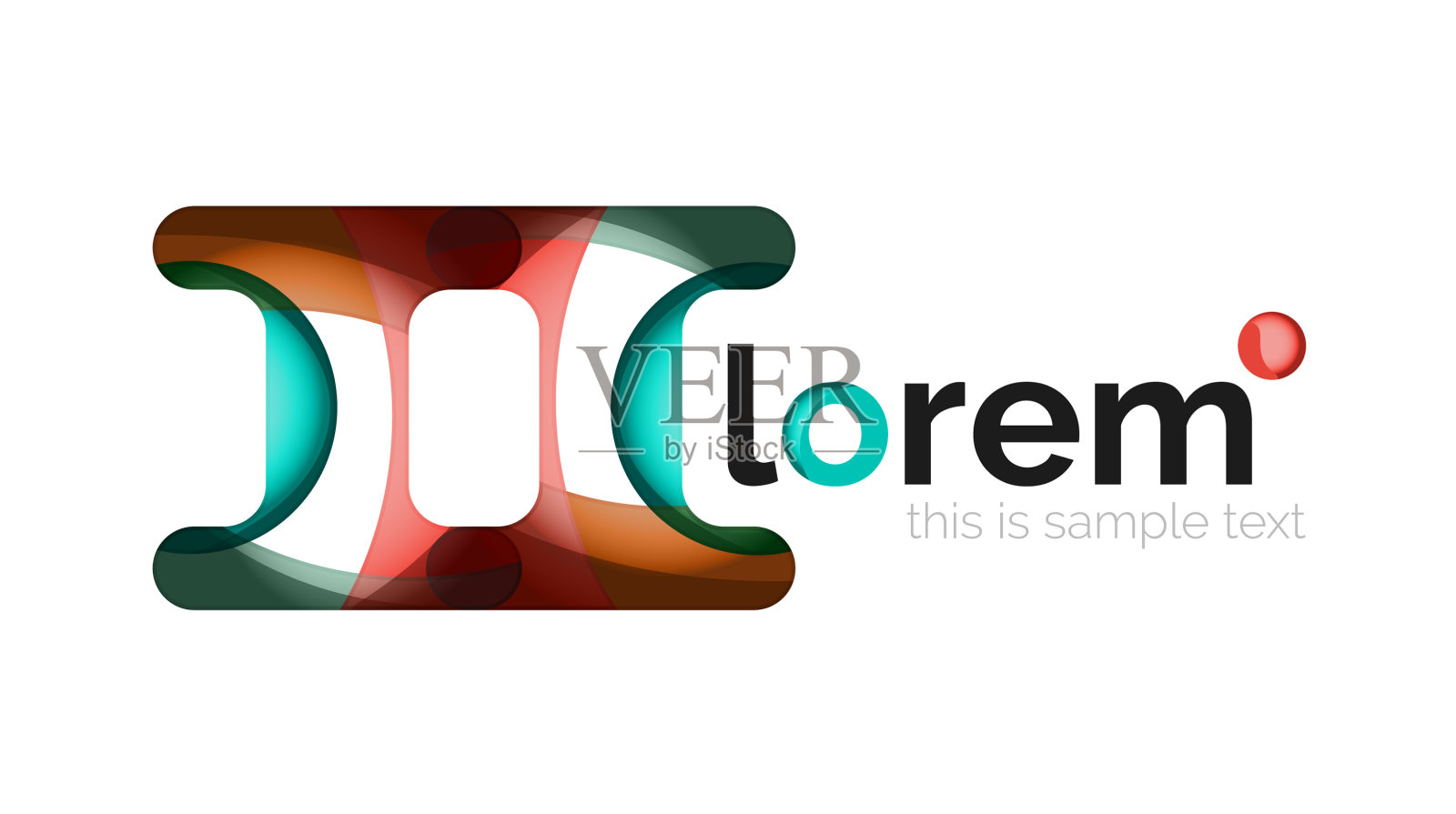 抽象的几何设计使logo流畅设计元素图片